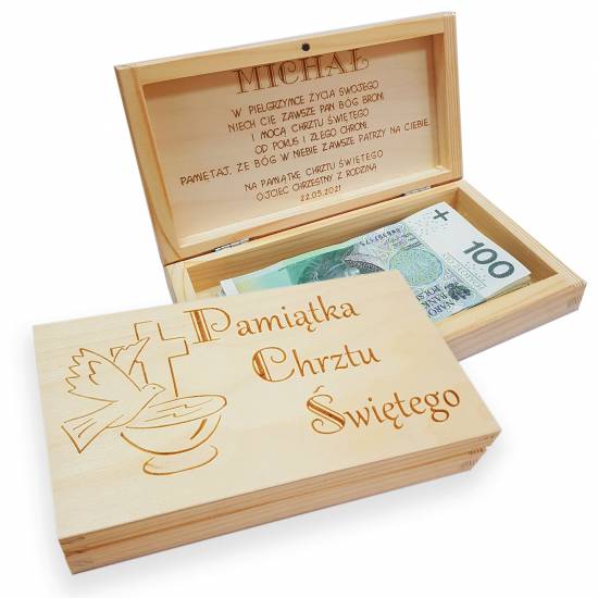 Pudełko Na Pieniądze Pamiątka Chrztu Świętego